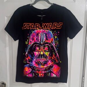 Star Wars Tee - Black with Neon Design size M